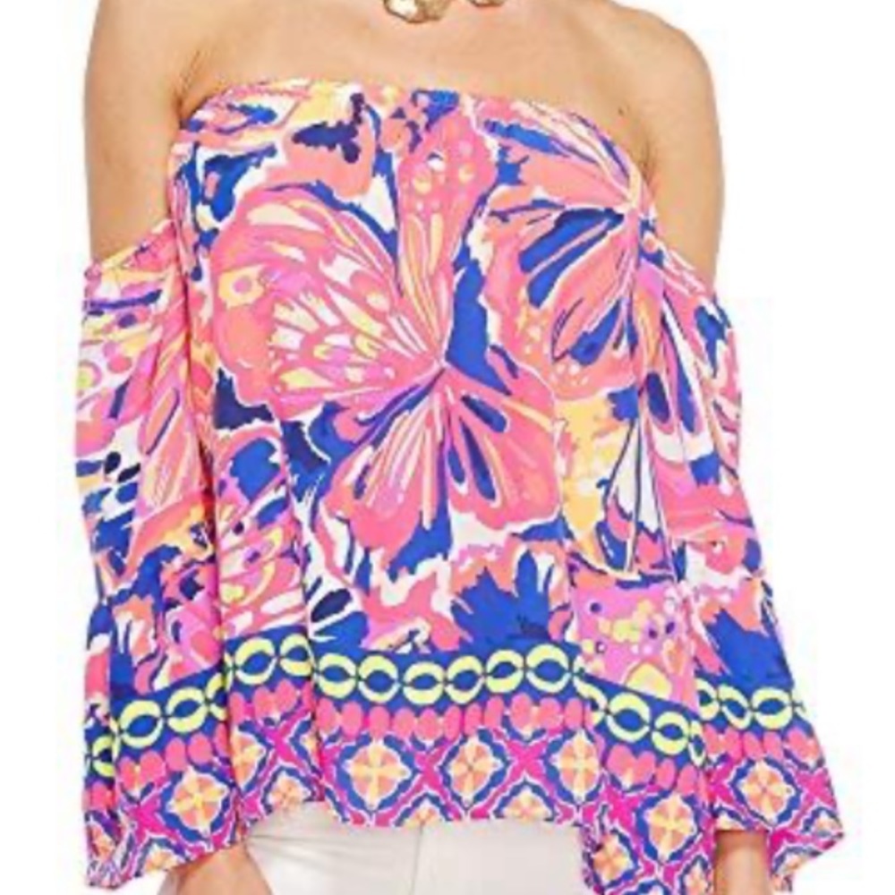 NWT Lilly Pulitzer Sanilla Silk Top